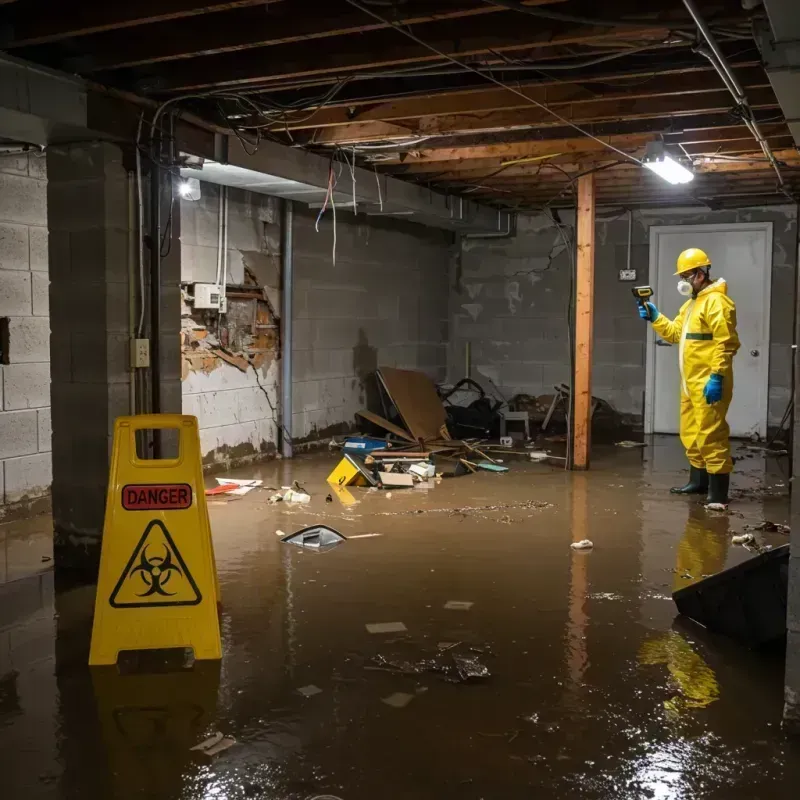 Flooded Basement Electrical Hazard in Senath, MO Property