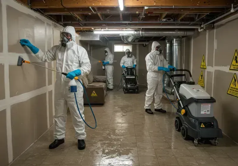 Basement Moisture Removal and Structural Drying process in Senath, MO